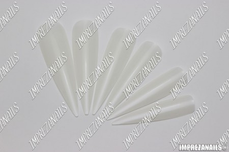 Типсы пластмассовые острые белые 12 штук