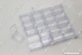 Контейнер для сыпучих товаров и украшений на 20 отделений пластмассовый прозрачный с индивидуальными ячейками