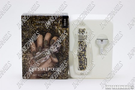 Хрустальная крошка Swarovski Crystal Pixie Edge для дизайна ногтей и маникюра Golden Dreams Edge, 5 г